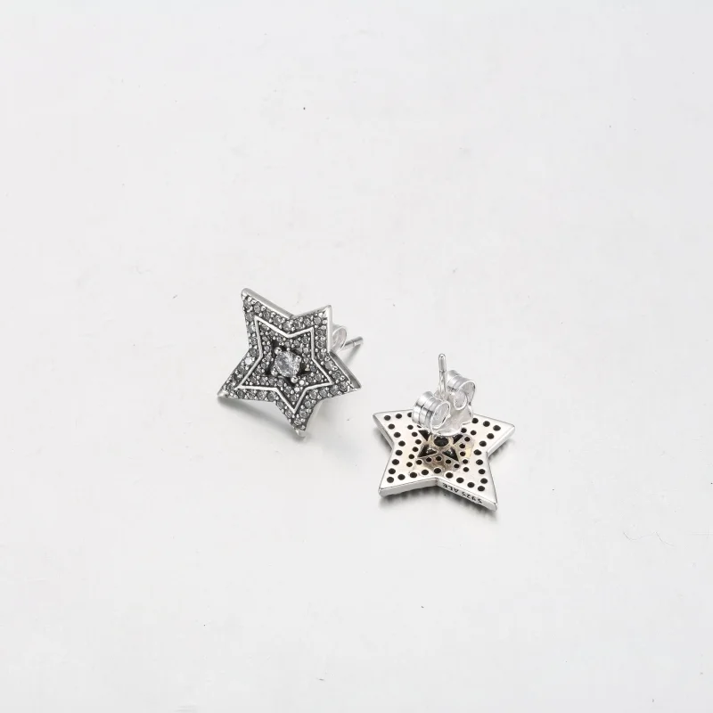 (Bild für) Pandora Celestial Asymmetrische Stern-Gehängeohrringe - 292415C01 - Ansicht 4