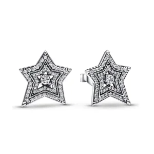 (Bild für) Pandora Celestial Asymmetrische Stern-Gehängeohrringe - 292415C01