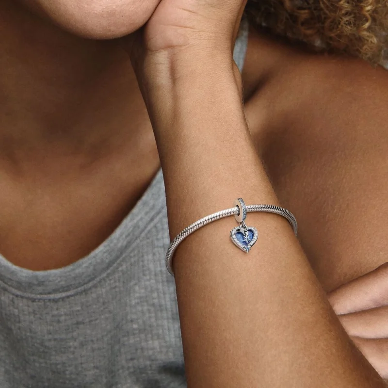 (Bild für) Pandora Celestial Shooting Star Heart Doppel-Anhänger - 792356C01 - Ansicht 7
