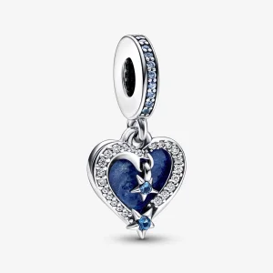 (Bild für) Pandora Celestial Shooting Star Heart Doppel-Anhänger - 792356C01
