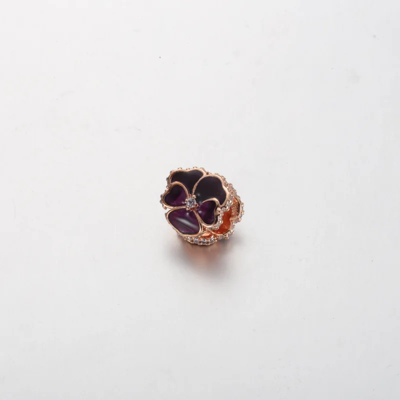 (Bild für) Pandora Deep Purple Stiefmütterchen Charm - 780777C01 - Ansicht 2