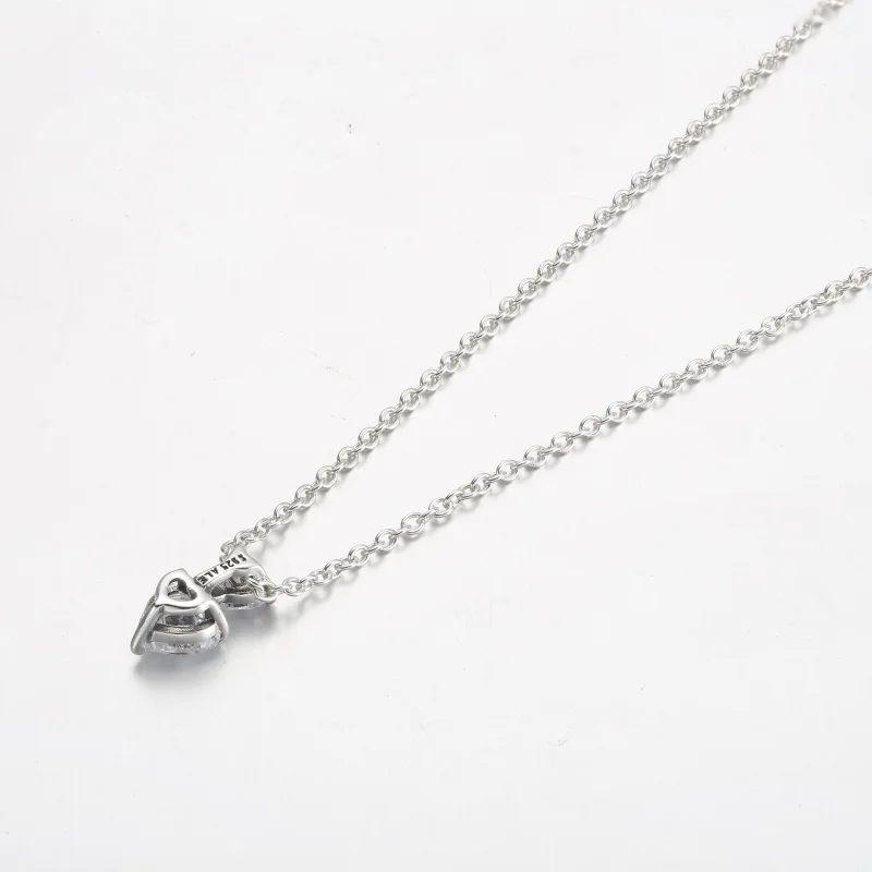 (Bild für) Pandora Doppelherz-Anhänger Funkelndes Collier-Halsband - 391229C01 - Ansicht 3