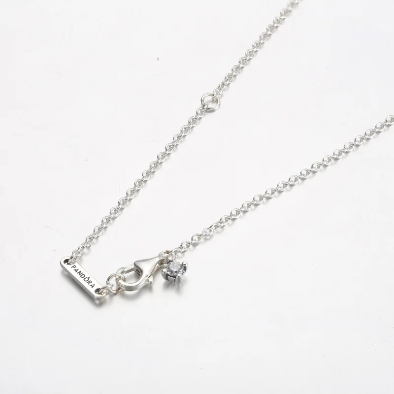 (Bild für) Pandora Doppelherz-Anhänger Funkelndes Collier-Halsband - 391229C01 - Ansicht 4