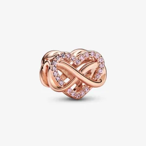 (Bild für) Pandora Family Infinity Pink Heart Charm - 782246C01