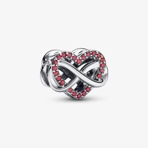 (Bild für) Pandora Family Infinity Rotes Herz Charm - 792246C01