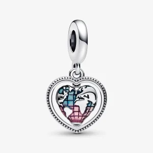 (Bild für) Pandora Family Spinning Heart Globe Dangle Charm - 792240C01