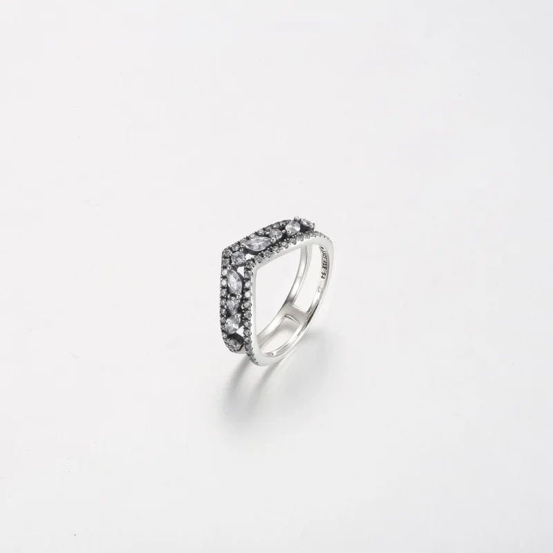 (Bild für) Pandora Funkelnde Marquise Doppelwunschknochenring - 199095C01 - Ansicht 2