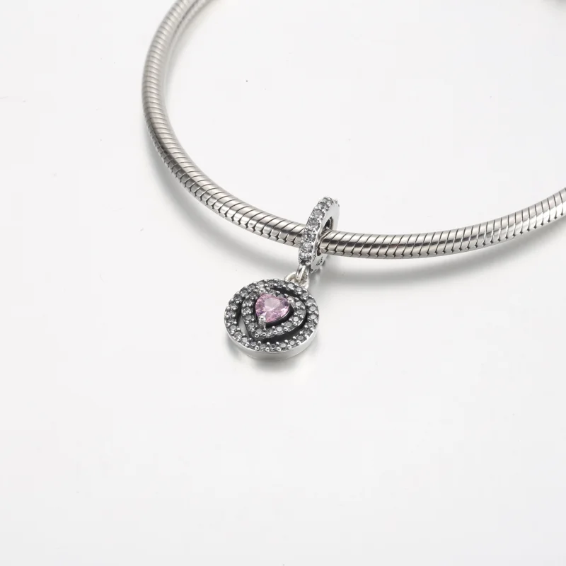 (Bild für) Pandora Funkelndes Doppel-Halo-Herz-Anhänger - 791476C01 - Ansicht 4