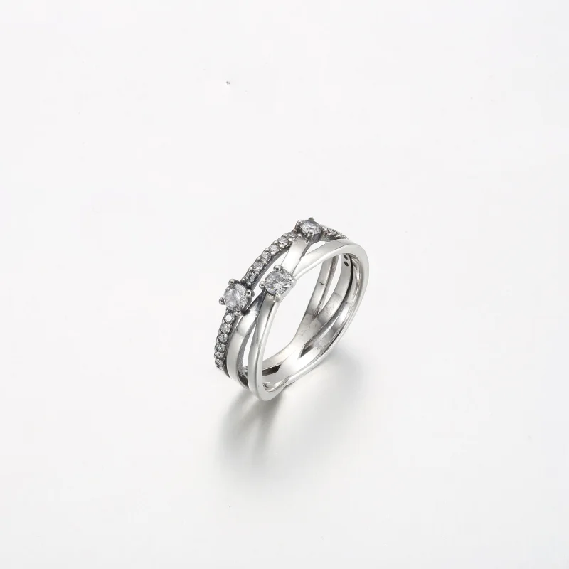 (Bild für) Pandora Funkelndes Dreifachreif-Ring - 199400C01 - Ansicht 2