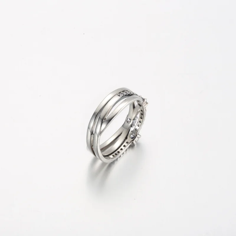 (Bild für) Pandora Funkelndes Dreifachreif-Ring - 199400C01 - Ansicht 4