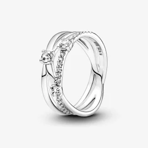 (Bild für) Pandora Funkelndes Dreifachreif-Ring - 199400C01