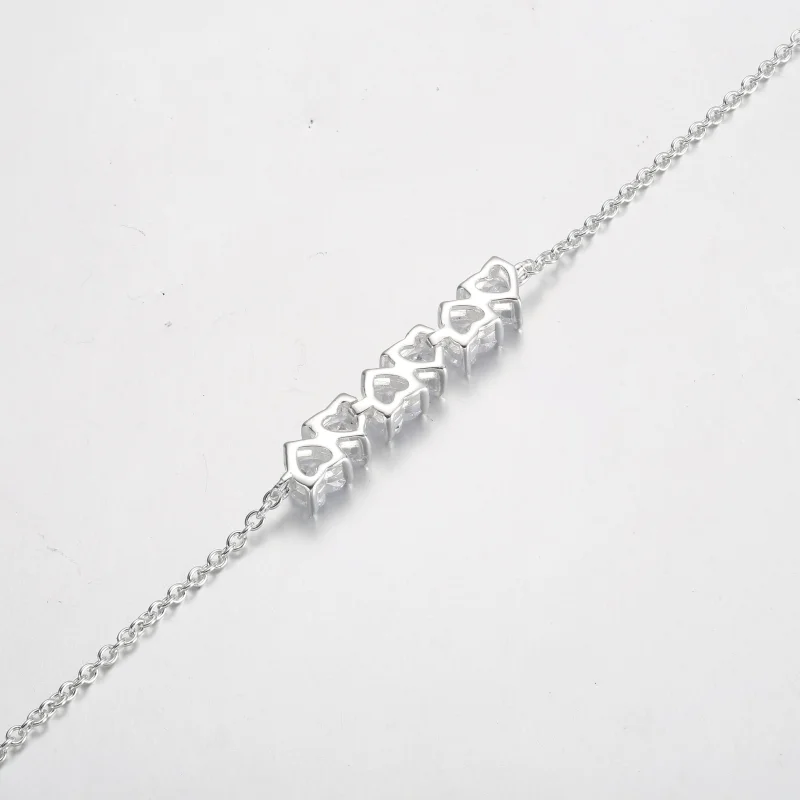 (Bild für) Pandora Funkelndes Endlose-Herzen-Ketten-Armband - 591162C01 - Ansicht 6