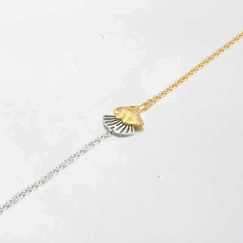 (Bild für) Pandora Ginkgo Armband aus Sterling Silber und 14k Gold plattierter Kette - 5624 - Ansicht 3