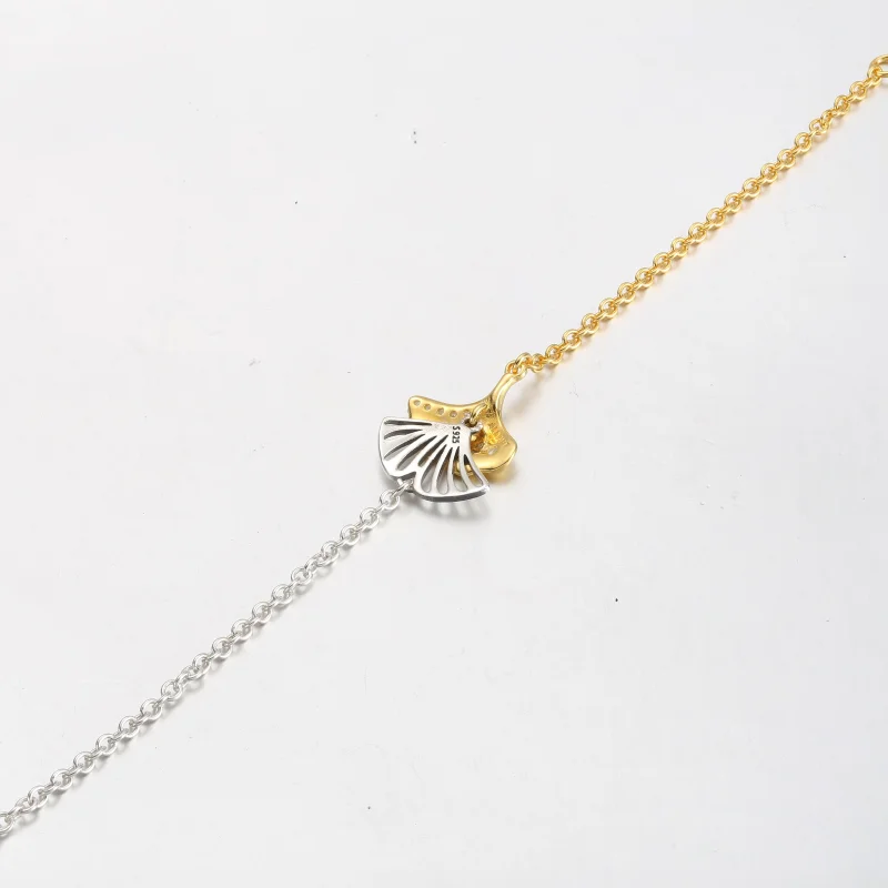 (Bild für) Pandora Ginkgo Armband aus Sterling Silber und 14k Gold plattierter Kette - 5624 - Ansicht 4
