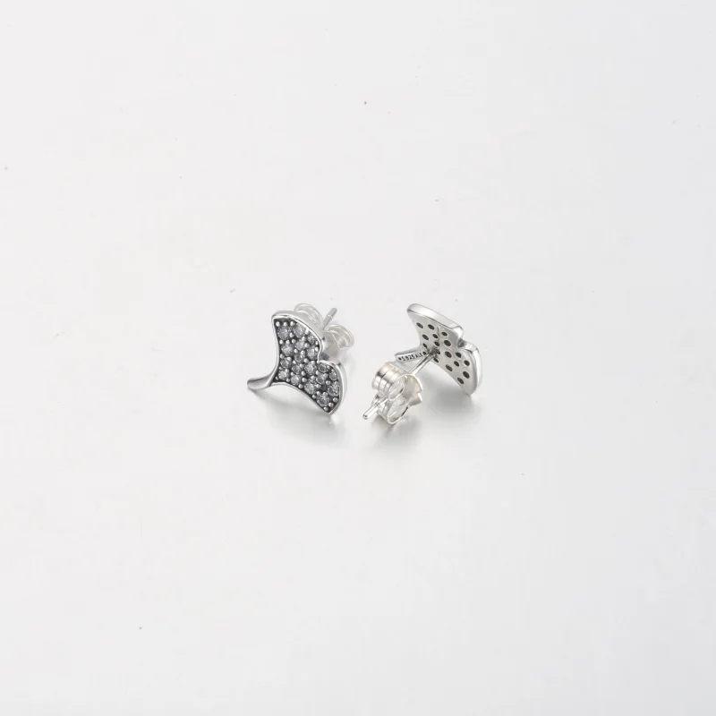 (Bild für) Pandora Ginkgo Sterling Silber Stecker Ohrringe - 292439C01 - Ansicht 3