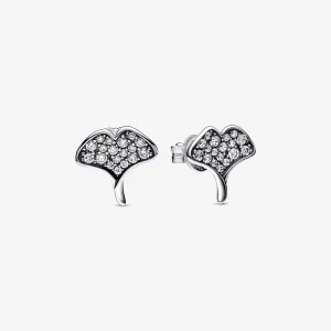 (Bild für) Pandora Ginkgo Sterling Silber Stecker Ohrringe - 292439C01