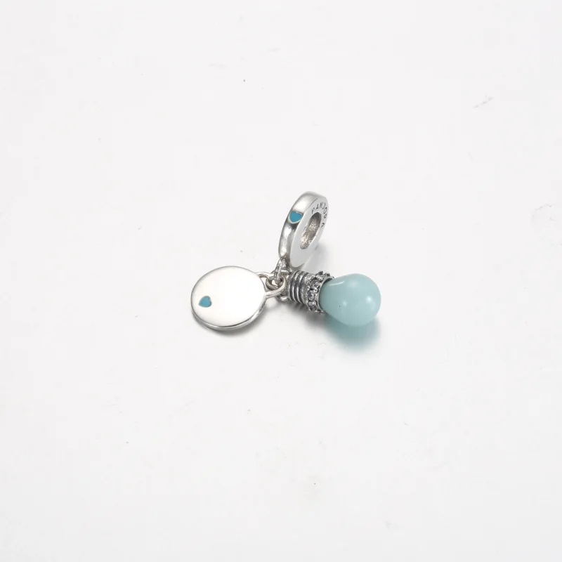(Bild für) Pandora Glow-in-the-dark Lightbulb Double Dangle Charm - 791123C01 - Ansicht 3