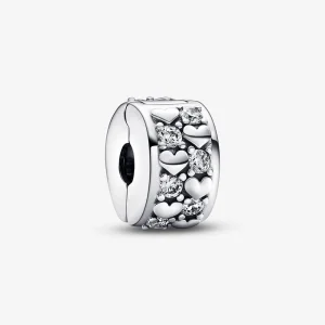 (Bild für) Pandora Infinite Hearts Sparkling Clip Charm - 792235C01
