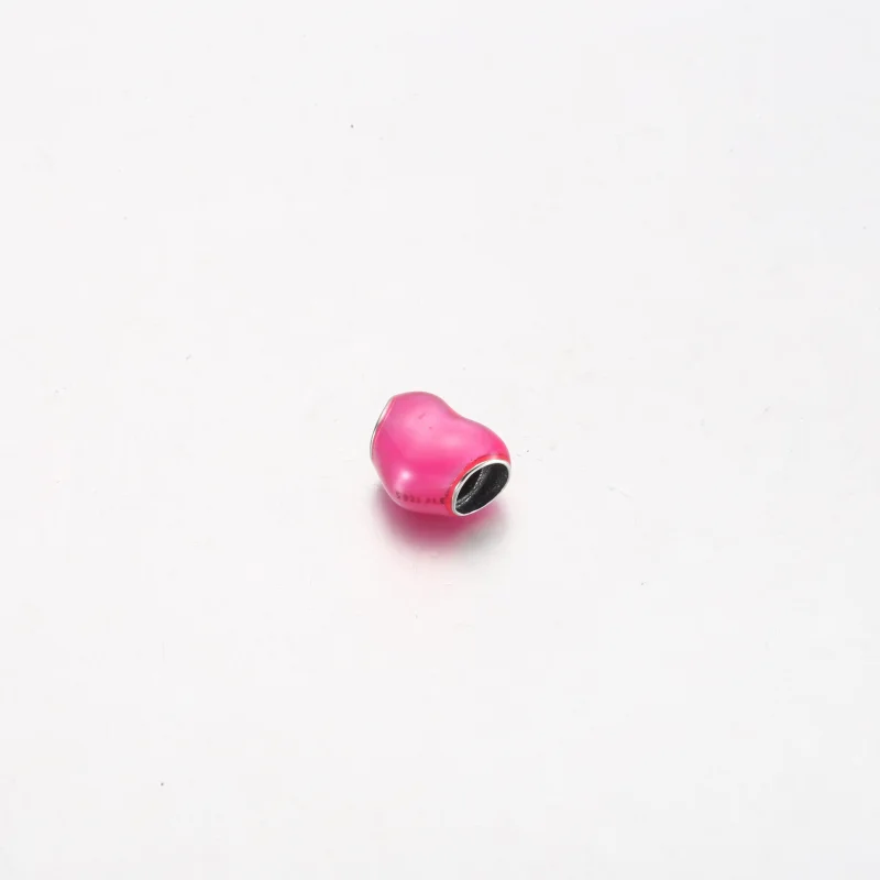 (Bild für) Pandora Metallic Pink Heart Charm - 799291C03 - Ansicht 3