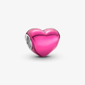 (Bild für) Pandora Metallic Pink Heart Charm - 799291C03