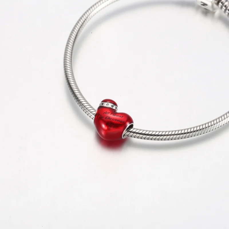 (Bild für) Pandora Metallic Red Weihnachtsherz-Anhänger - 792336C01 - Ansicht 5