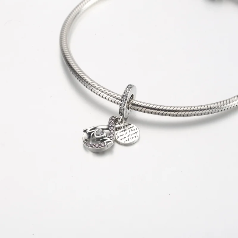 (Bild für) Pandora Mom Infinity Pavé Doppel-Anhänger - 791468C01 - Ansicht 4