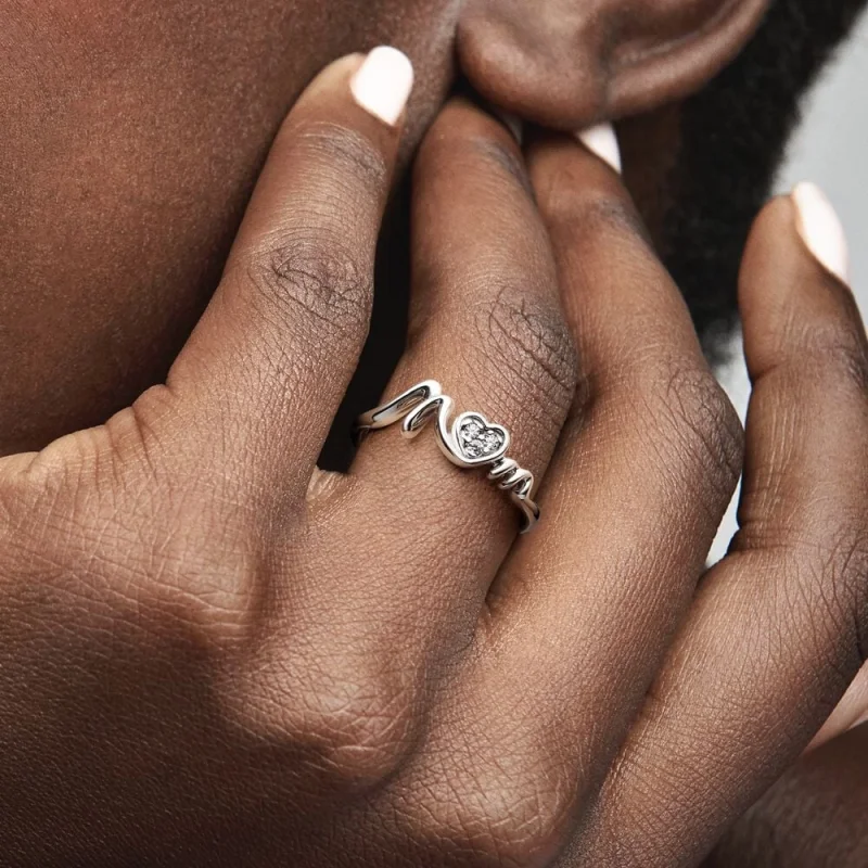 (Bild für) Pandora Mom Pavé Herzring - 191149C01 - Ansicht 6