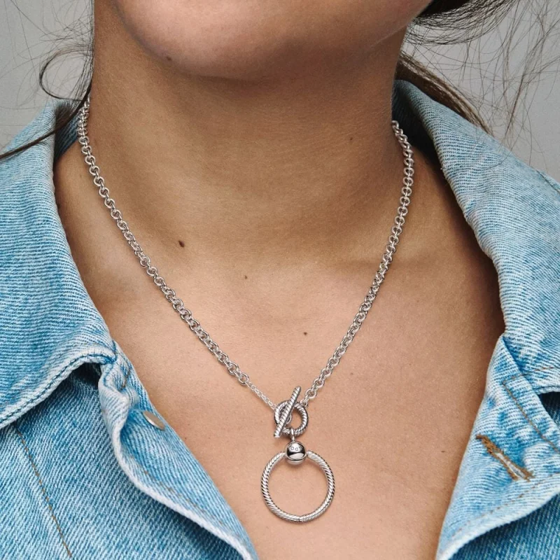 (Bild für) Pandora Moments O-Anhänger T-Bar Halskette - 391157C00 - Ansicht 6