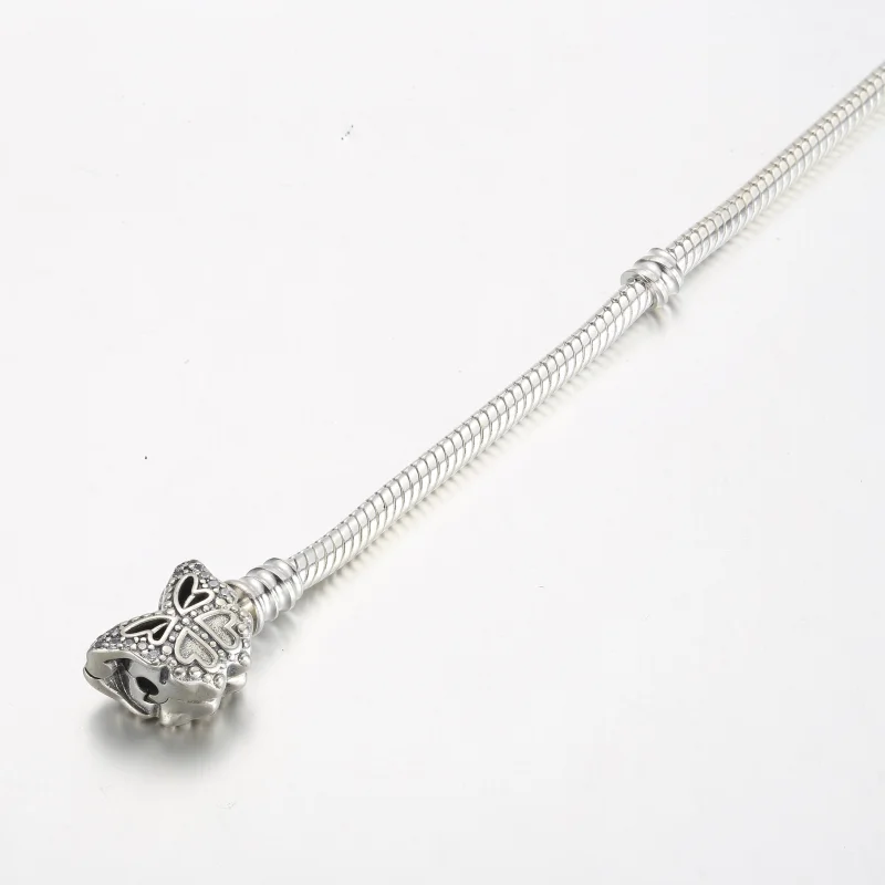 (Bild für) Pandora Moments Schmetterlingsverschluss-Schlangenketten-Armband - 590782C01 - Ansicht 4
