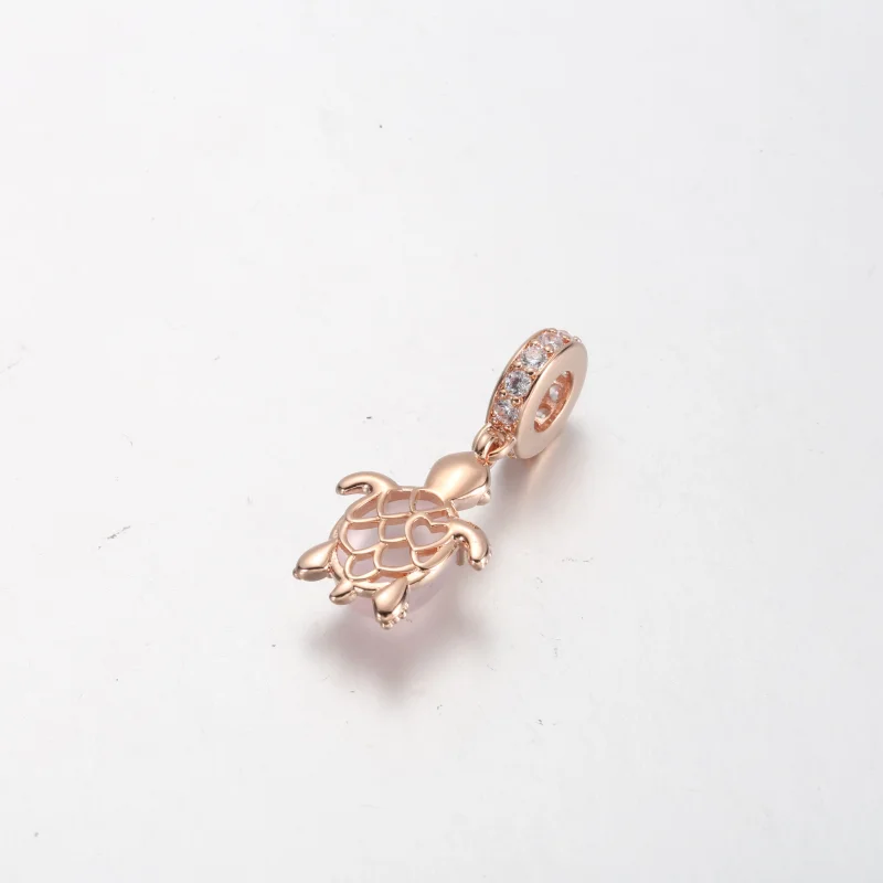 (Bild für) Pandora Murano Glas Rosa Meeresschildkröten-Anhänger - 788939C01 - Ansicht 3