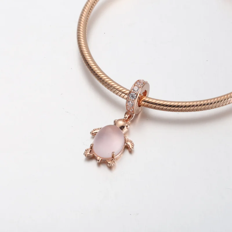 (Bild für) Pandora Murano Glas Rosa Meeresschildkröten-Anhänger - 788939C01 - Ansicht 4