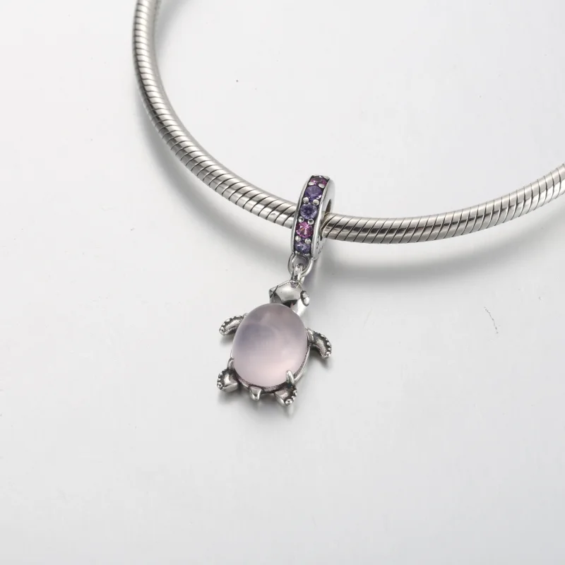 (Bild für) Pandora Murano Glas Rosa Seeschildkröte Anhänger - 798939C02 - Ansicht 4