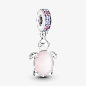 (Bild für) Pandora Murano Glas Rosa Seeschildkröte Anhänger - 798939C02
