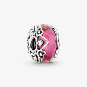(Bild für) Pandora Offenbare Deine Liebe Rosa Murano-Glas Charm - 791159C00