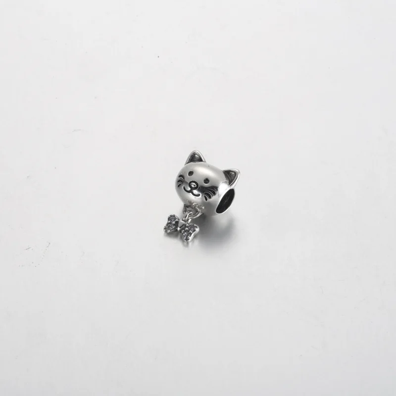(Bild für) Pandora Pet Cat & Bow Charm - 792255C01 - Ansicht 2