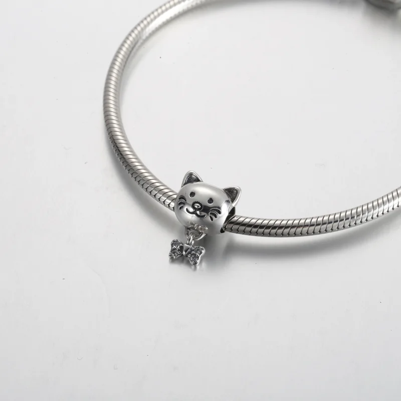 (Bild für) Pandora Pet Cat & Bow Charm - 792255C01 - Ansicht 5