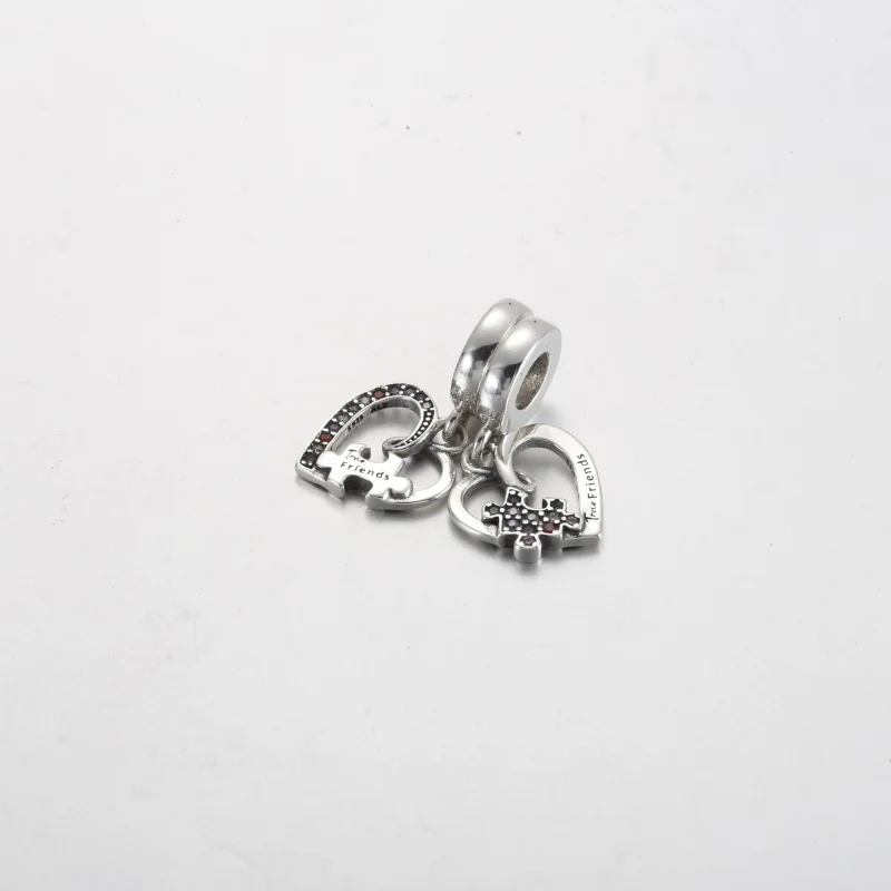 (Bild für) Pandora Puzzle Piece Hearts Splittbare Freundschafts-Anhänger - 792239C01 - Ansicht 2