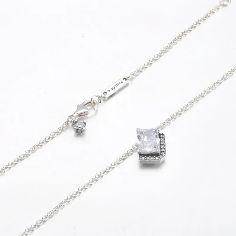 (Bild für) Pandora Rechteckiger Funkelnder Halo Collier Anhänger - 392388C01 - Ansicht 5