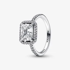 (Bild für) Pandora Rechteckiger Funkelnder Halo-Ring - 192391C01