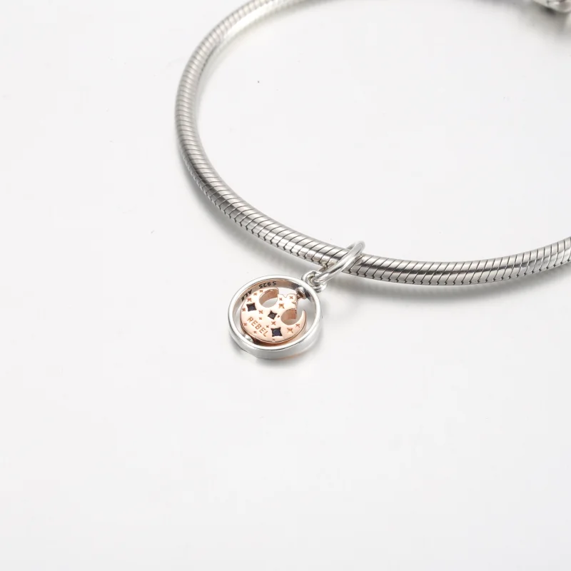 (Bild für) Pandora Retired 14K Roségold-plated Star Wars Rebel Alliance Symbol Drehanhänger - Ansicht 4