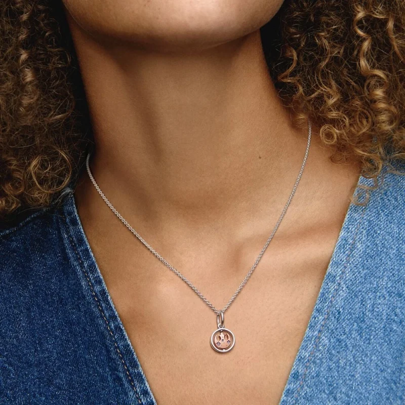 (Bild für) Pandora Retired 14K Roségold-plated Star Wars Rebel Alliance Symbol Drehanhänger - Ansicht 5