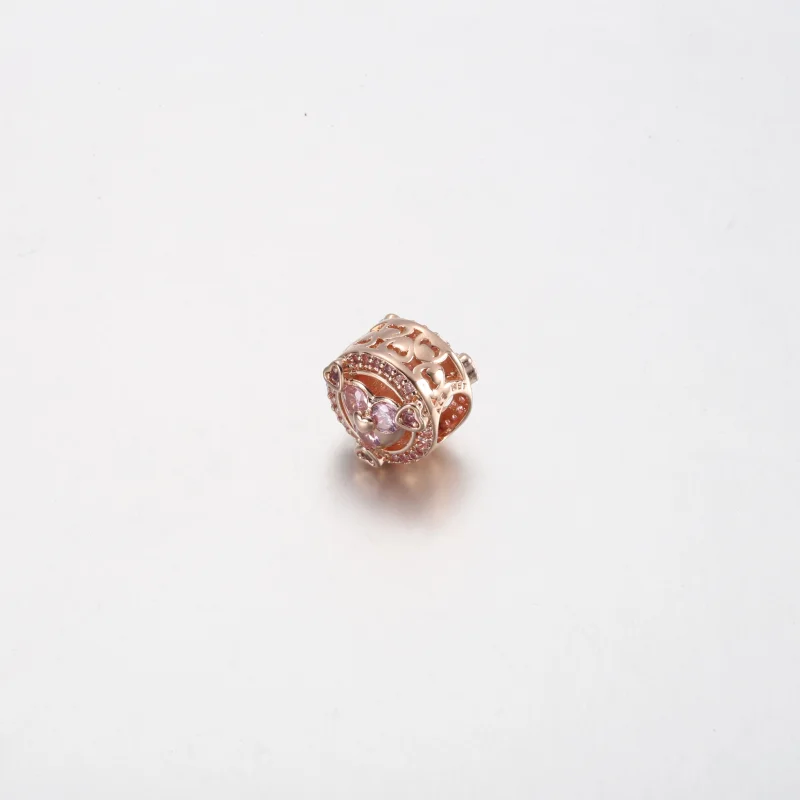 (Bild für) Pandora Reveal Your Love Sparkling Hearts Button Charm - 780796C02 - Ansicht 2