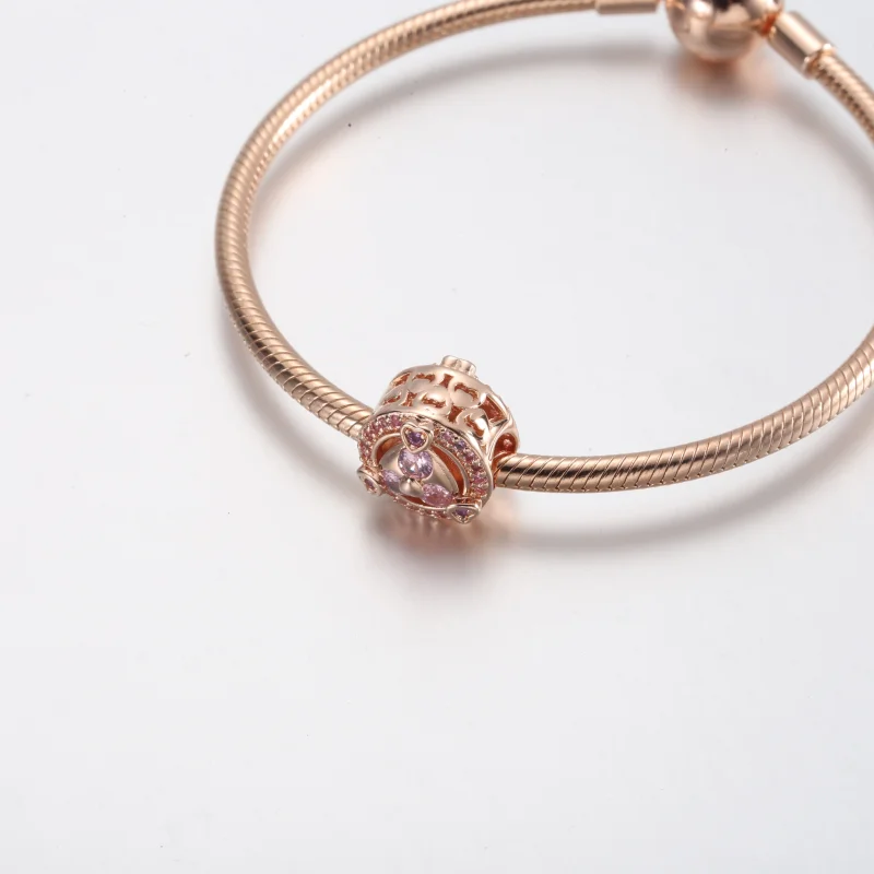 (Bild für) Pandora Reveal Your Love Sparkling Hearts Button Charm - 780796C02 - Ansicht 4