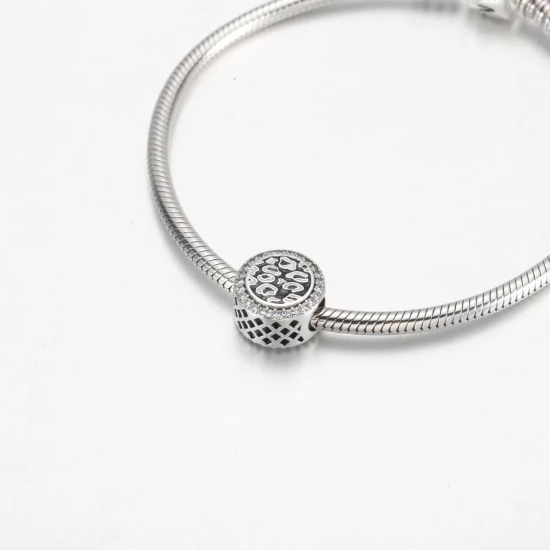 (Bild für) Pandora Schwarzer Leopardenprint-Anhänger aus Sterlingsilber - 792016CZ_E023 - Ansicht 5