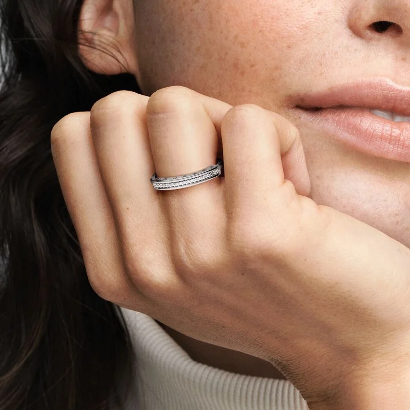 (Bild für) Pandora Signature I-D Pavé Ring - 192283C01 - Ansicht 6