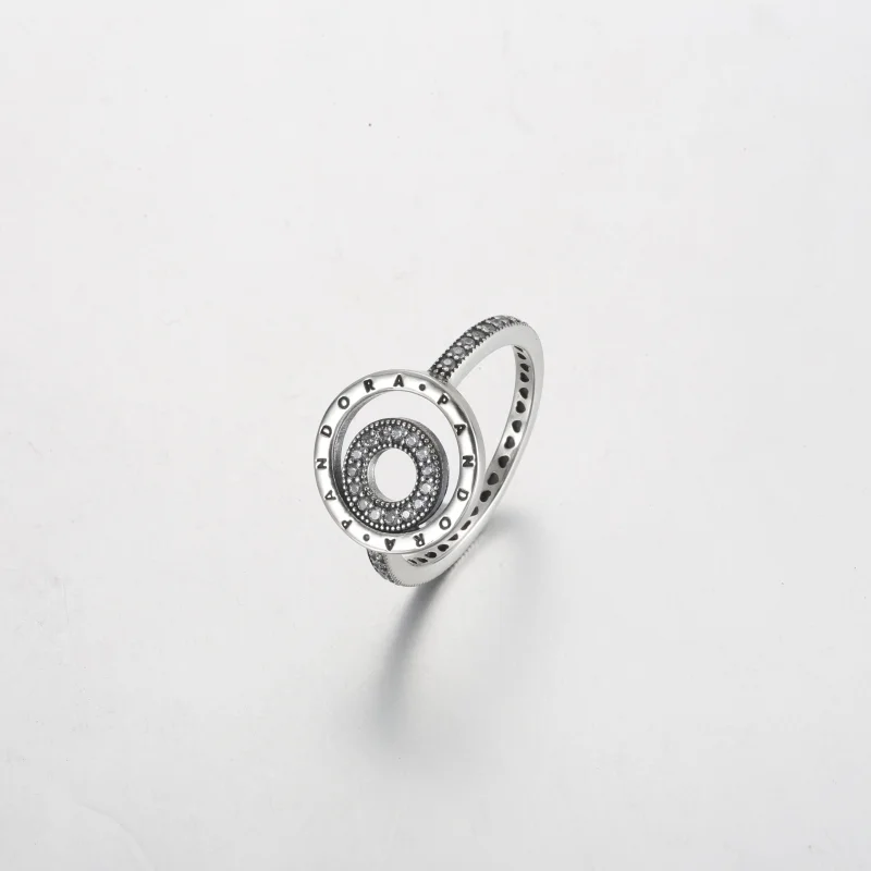 (Bild für) Pandora Signature Logo Circles Pavé Ring - 192316C01 - Ansicht 2