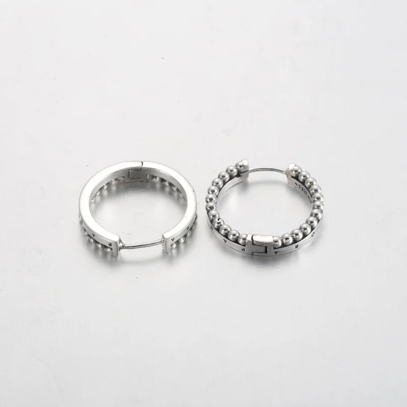 (Bild für) Pandora Signature Logo & Perlen Creolen - 292310C00 - Ansicht 5