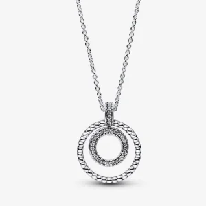 (Bild für) Pandora Signature Pavé & Perlen Anhänger & Halskette - 392308C01