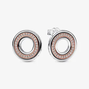 (Bild für) Pandora Signature Zweifarbige Logo & Pavé-Stecker - 282780C01