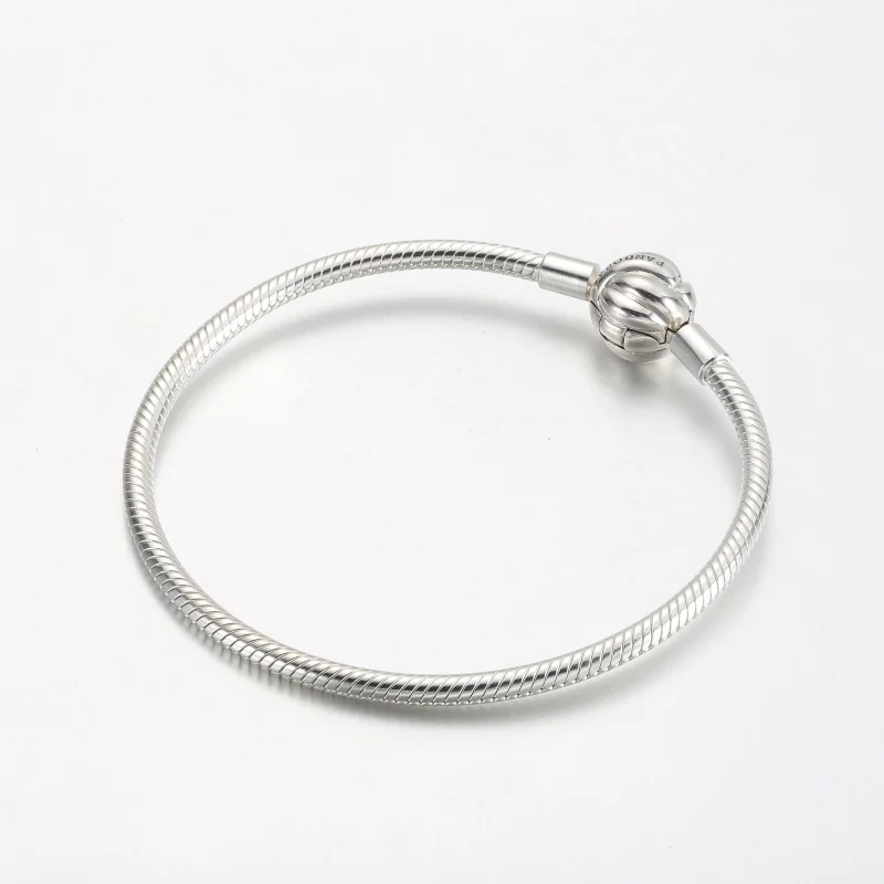 (Bild für) Pandora Snake-Kette Armband aus Sterlingsilber mit Liebesknoten-Verschluss - 592 - Ansicht 2